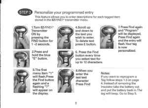 Personalizing your EZ-Find! system